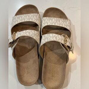Michael Kors Beige Monogram Sandals